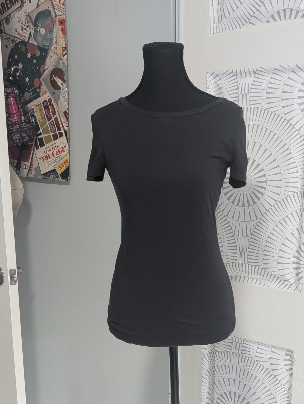 Theory Black Short Sleeve Crewneck Tee